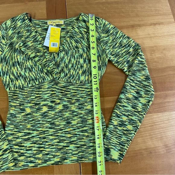 Circus NY by Sam Edelman NWT Twisted Front Long Sleeve Knit Top med - Picture 9 of 11